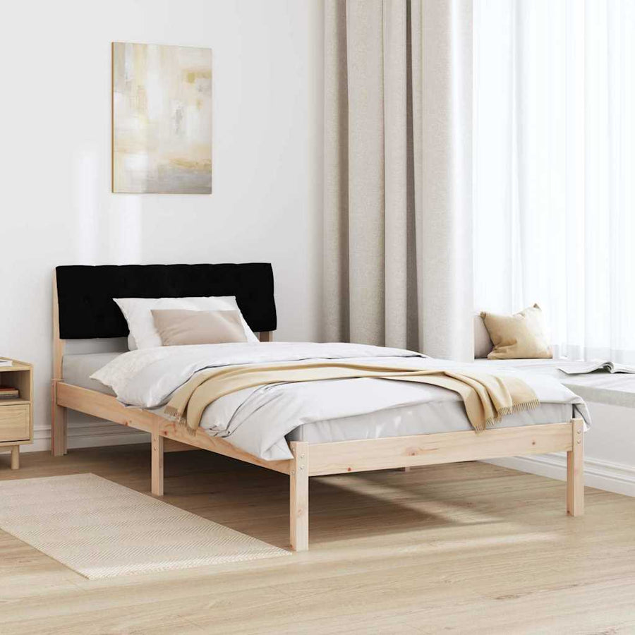 Bedframe Bruin en zwart 100 x 200 cm Massief grenenhout