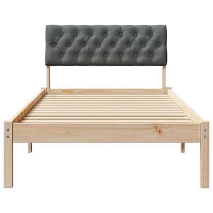 Bedframe Bruin en donkergrijs 90 x 200 cm Massief grenenhout