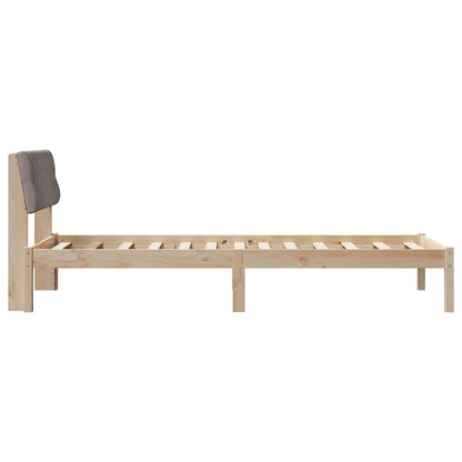 Bedframe Bruin en taupe 90 x 200 cm Massief grenenhout