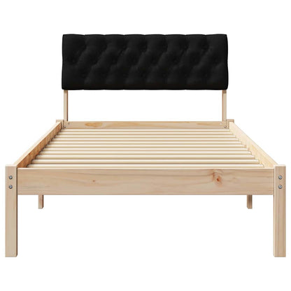 Bedframe Bruin en zwart 90 x 190 cm Massief grenenhout