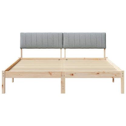 Bedframe Bruin en lichtgrijs 150 x 200 cm Massief grenenhout