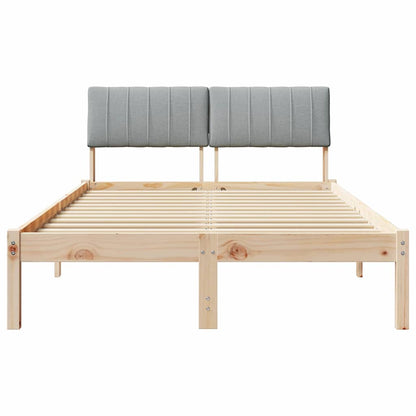 Bedframe Bruin en lichtgrijs 120 x 190 cm Massief grenenhout