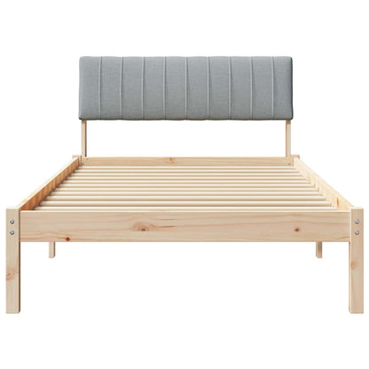 Bedframe Bruin en lichtgrijs 100 x 200 cm Massief grenenhout