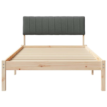 Bedframe Bruin en donkergrijs 100 x 200 cm Massief grenenhout