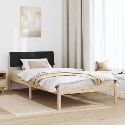 Bedframe Bruin en zwart 100 x 200 cm Massief grenenhout