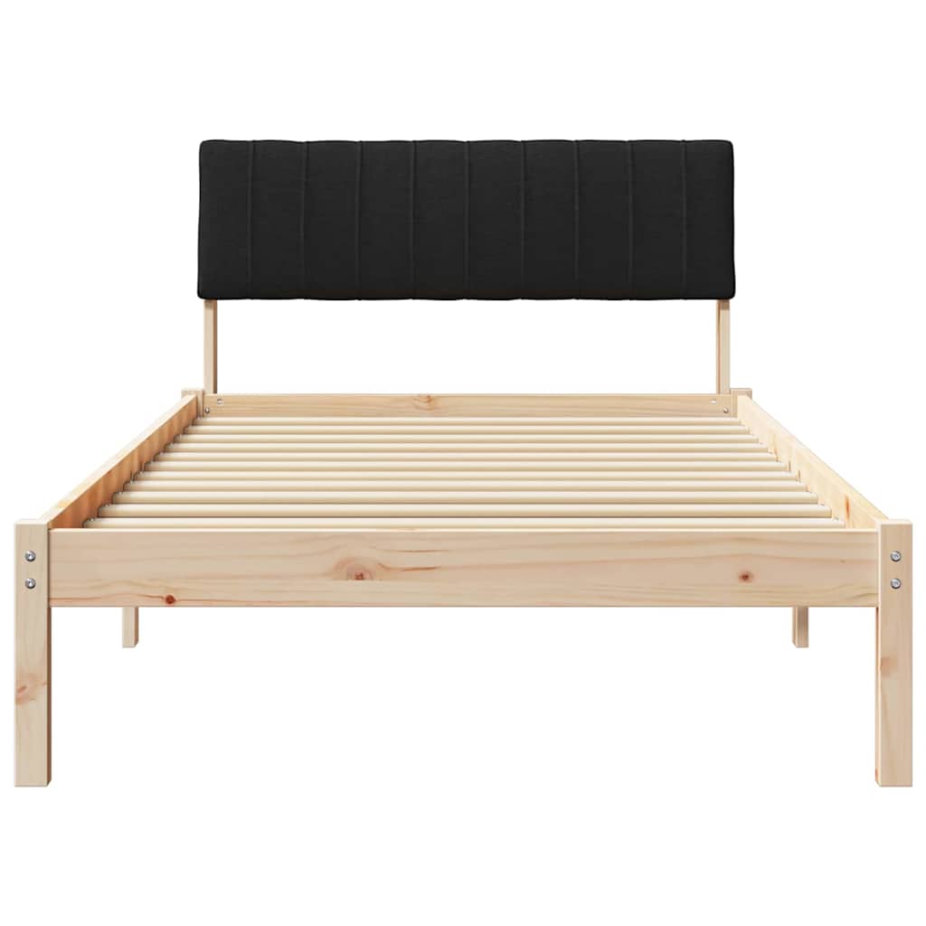 Bedframe Bruin en zwart 100 x 200 cm Massief grenenhout