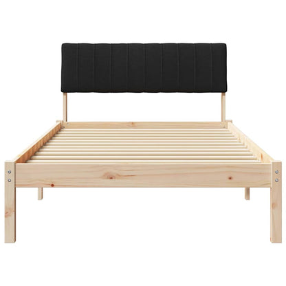 Bedframe Bruin en zwart 100 x 200 cm Massief grenenhout
