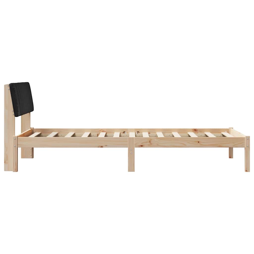 Bedframe Bruin en zwart 100 x 200 cm Massief grenenhout