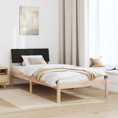 Bedframe Bruin en zwart 90 x 200 cm Massief grenenhout