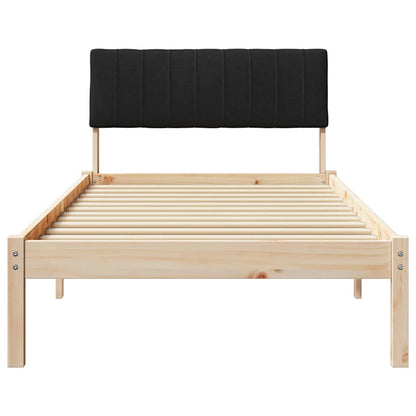 Bedframe Bruin en zwart 90 x 200 cm Massief grenenhout