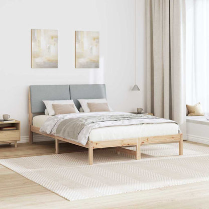 Bedframe Bruin en lichtgrijs 140 x 200 cm Massief grenenhout