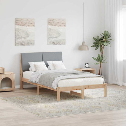 Bedframe Bruin en lichtgrijs 120 x 200 cm Massief grenenhout