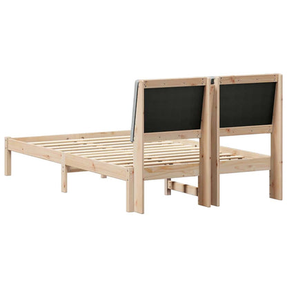 Bedframe Bruin en lichtgrijs 120 x 200 cm Massief grenenhout