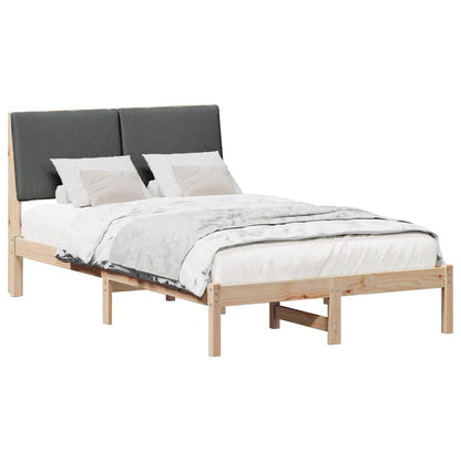 Bedframe Bruin en donkergrijs 120 x 200 cm Massief grenenhout