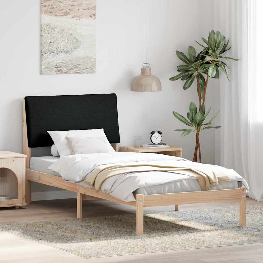 Bedframe Bruin en zwart 100 x 200 cm Massief grenenhout