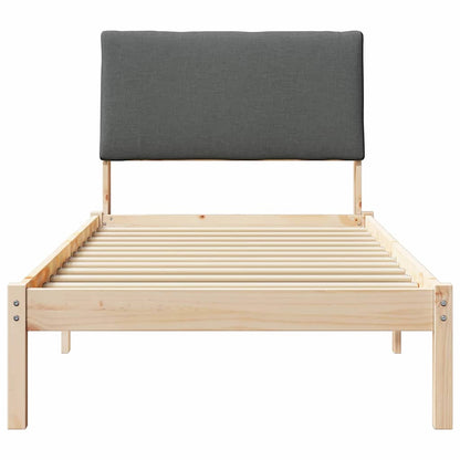 Bedframe Bruin en donkergrijs 90 x 200 cm Massief grenenhout