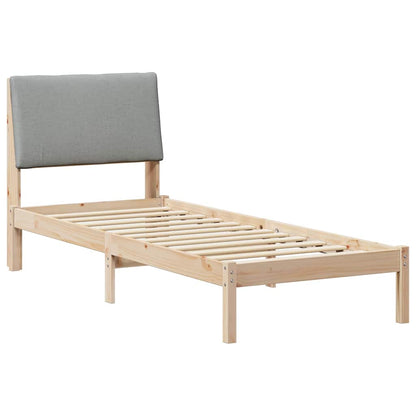 Bedframe Bruin en lichtgrijs 80 x 200 cm Massief grenenhout