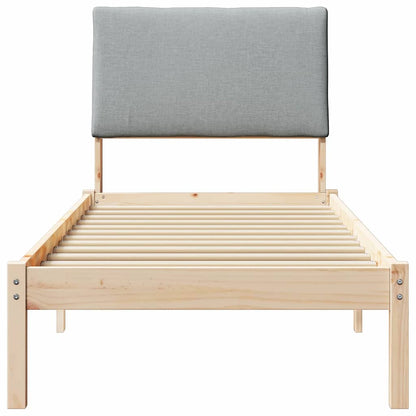 Bedframe Bruin en lichtgrijs 80 x 200 cm Massief grenenhout