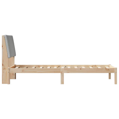 Bedframe Bruin en lichtgrijs 80 x 200 cm Massief grenenhout
