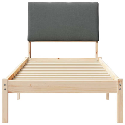 Bedframe Bruin en donkergrijs 80 x 200 cm Massief grenenhout