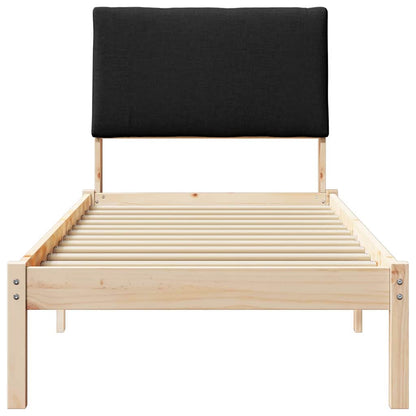Bedframe Bruin en zwart 80 x 200 cm Massief grenenhout