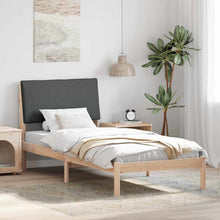 Bedframe Bruin en donkergrijs 90 x 190 cm Massief grenenhout