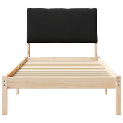 Bedframe Bruin en zwart 90 x 190 cm Massief grenenhout