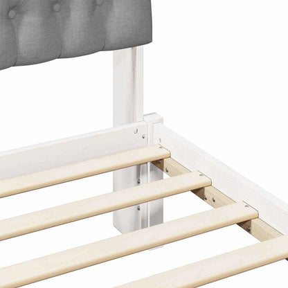 Bedframe Lichtgrijs 140 x 200 cm Massief grenenhout