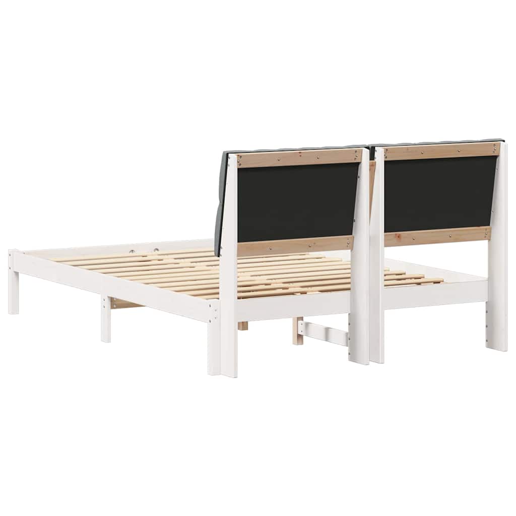 Bedframe Lichtgrijs 140 x 200 cm Massief grenenhout
