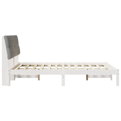 Bedframe Lichtgrijs 140 x 200 cm Massief grenenhout