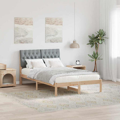 Bedframe Lichtgrijs 120 x 200 cm Massief grenenhout