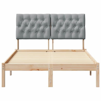 Bedframe Lichtgrijs 120 x 200 cm Massief grenenhout