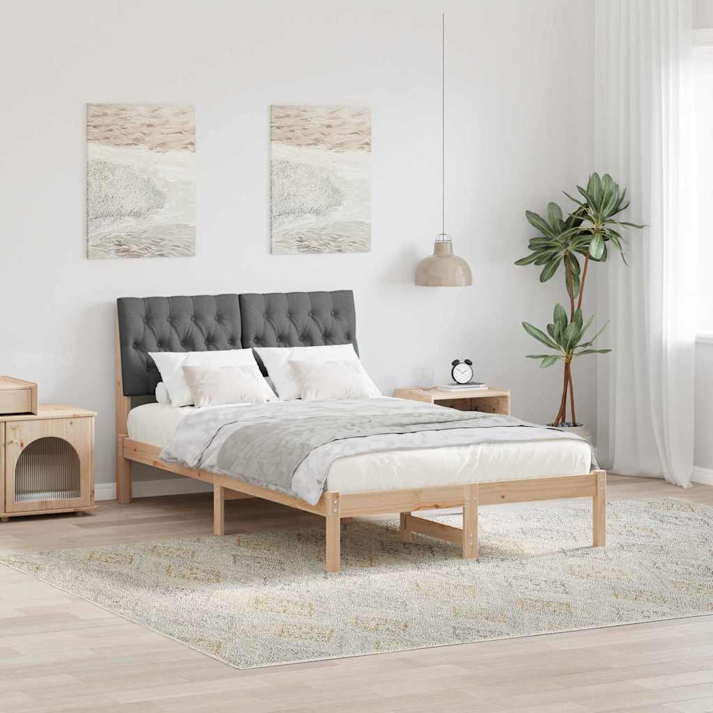 Bedframe met Gevoerd Hoofdgedeelte Bruin 120 x 200 cm