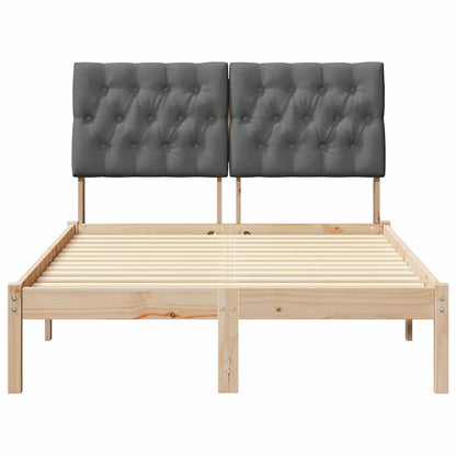 Bedframe met Gevoerd Hoofdgedeelte Bruin 120 x 200 cm