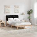 Bedframe met hoofdeinde Zwart 120 x 200 cm Massief grenenhout
