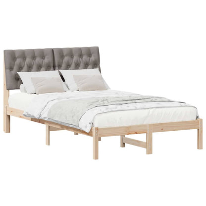 Bedframe met Gevoerd Hoofdgedeelte Bruin 120 x 200 cm
