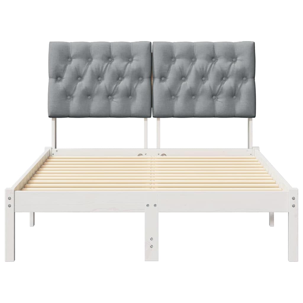 Bedframe met Gevoerd Hoofdgedeelte Wit 120 x 200 cm
