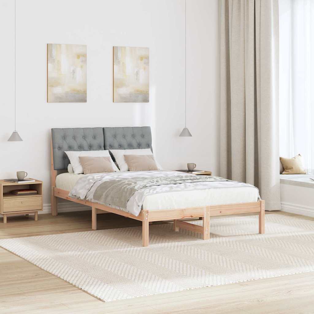 Bedframe met Gevoerd Hoofdgedeelte Bruin 120 x 190 cm