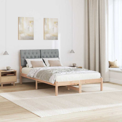 Bedframe met Gevoerd Hoofdgedeelte Bruin 120 x 190 cm