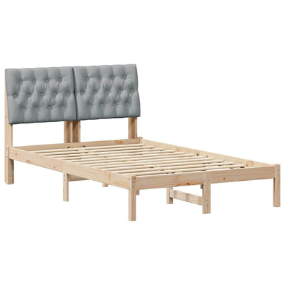 Bedframe met Gevoerd Hoofdgedeelte Bruin 120 x 190 cm