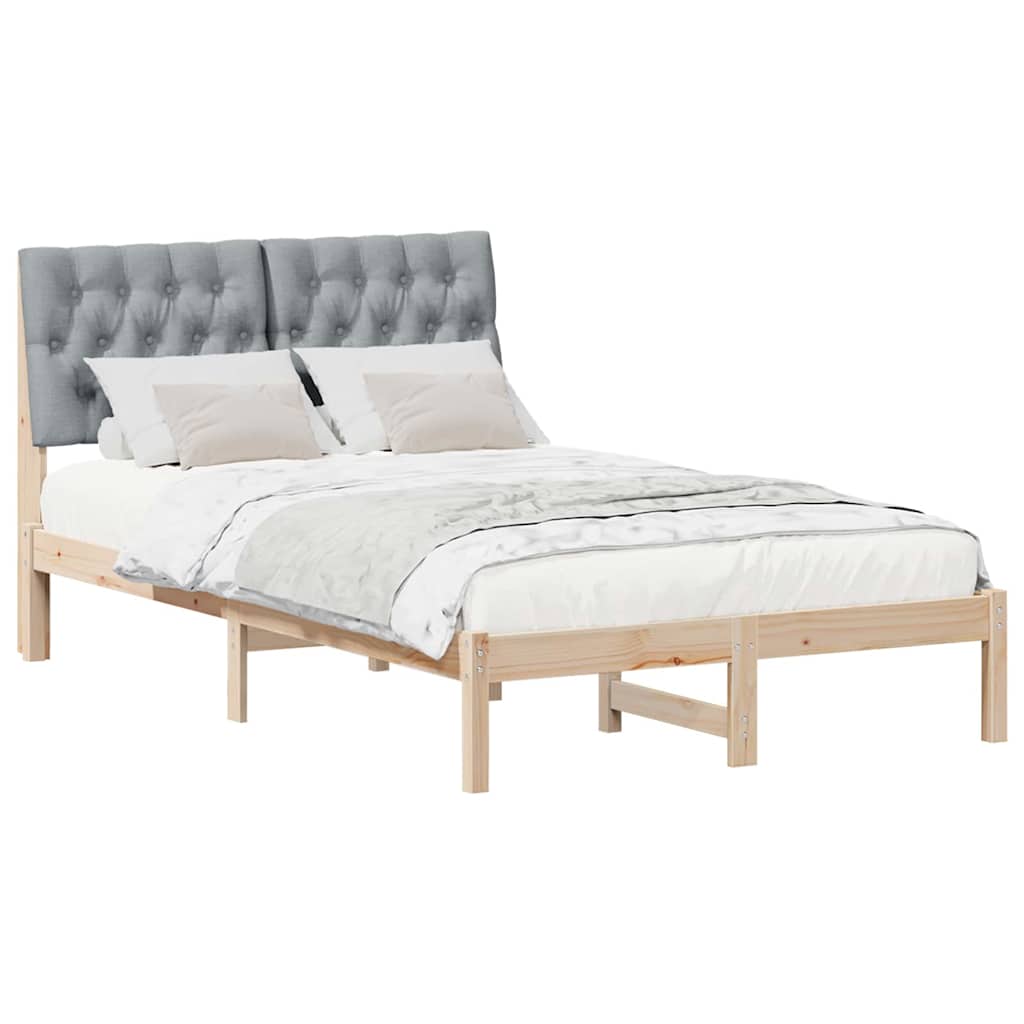 Bedframe met Gevoerd Hoofdgedeelte Bruin 120 x 190 cm