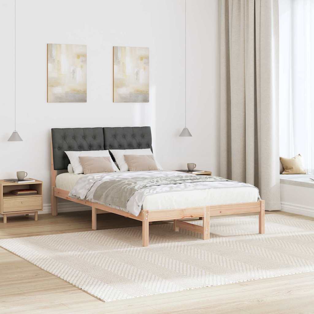 Bedframe met Gevoerd Hoofdgedeelte Bruin 120 x 190 cm