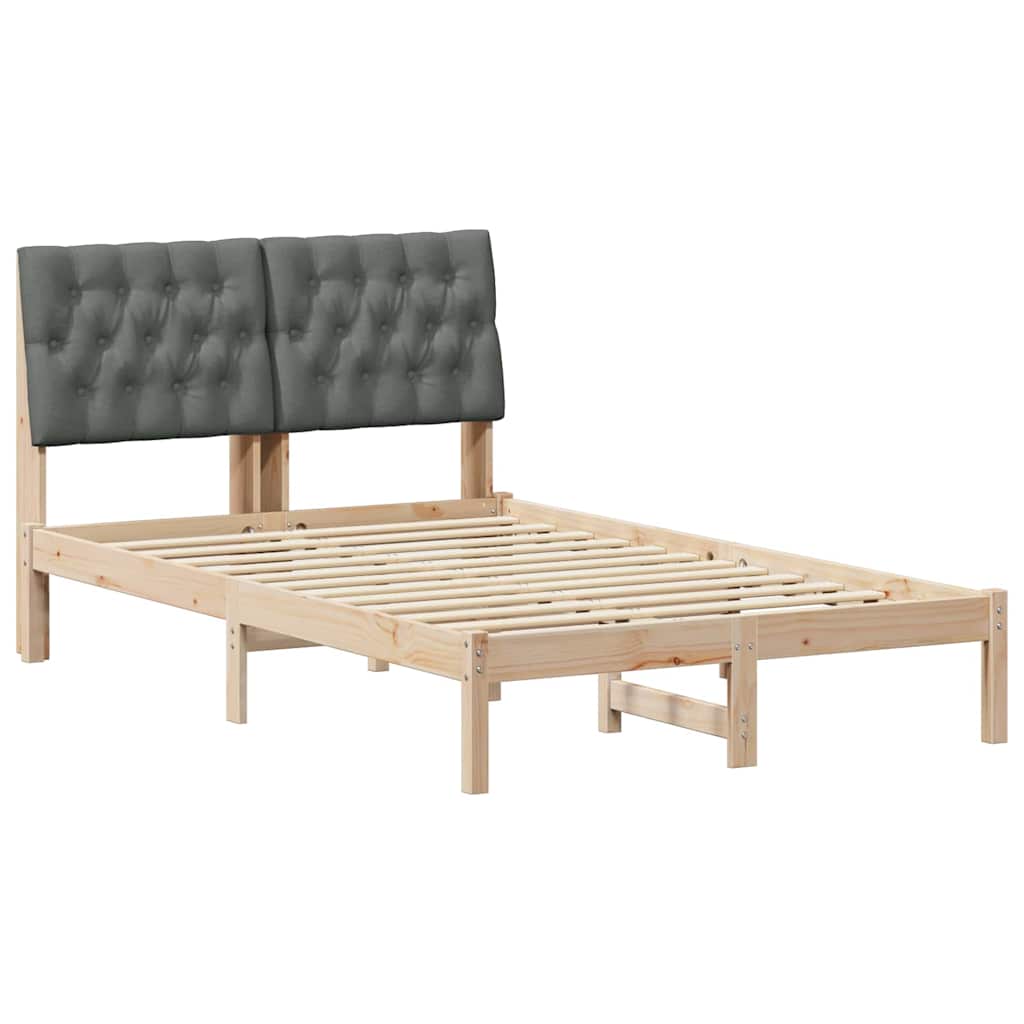 Bedframe met Gevoerd Hoofdgedeelte Bruin 120 x 190 cm