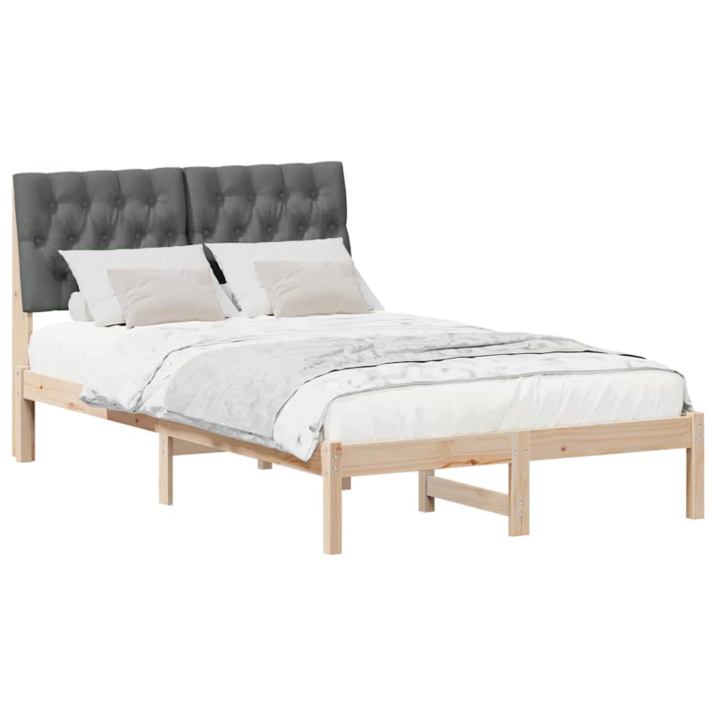 Bedframe met Gevoerd Hoofdgedeelte Bruin 120 x 190 cm