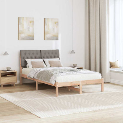 Bedframe met Gevoerd Hoofdgedeelte Bruin 120 x 190 cm