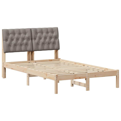 Bedframe met Gevoerd Hoofdgedeelte Bruin 120 x 190 cm