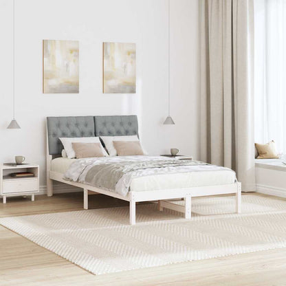 Bedframe met Gevoerd Hoofdgedeelte Wit 120 x 190 cm