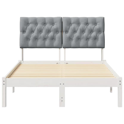 Bedframe met Gevoerd Hoofdgedeelte Wit 120 x 190 cm