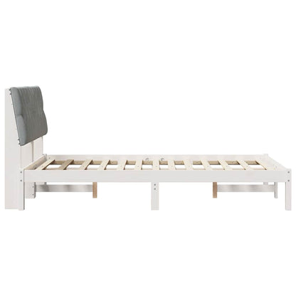 Bedframe met Gevoerd Hoofdgedeelte Wit 120 x 190 cm