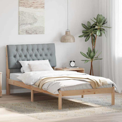 Bedframe met Gevoerd Hoofdgedeelte Bruin 100 x 200 cm